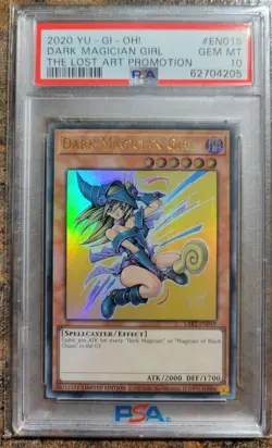 2020 Yugioh Dark Magician Girl The Lost Art Promotion LART-EN019 PSA 10 - Image 1