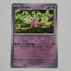 REVERSE HOLO Clefairy 081/197 NM/M Yuka Morii Clay Obsidian Flames Pokemon Card - Image 1