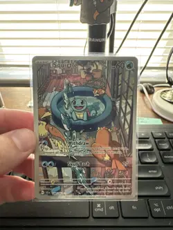 PokÃ©mon Squirtle TCG Full Art Holo Card 148/142 Stellar Crown Illustration - Image 1