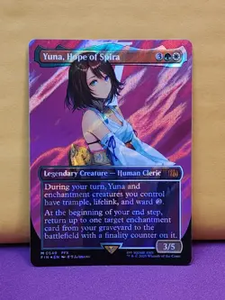 1x SURGE FOIL SHOWCASE Yuna, Hope of Spira, NM, FIN, Magic: the Gathering, MtG - Image 1