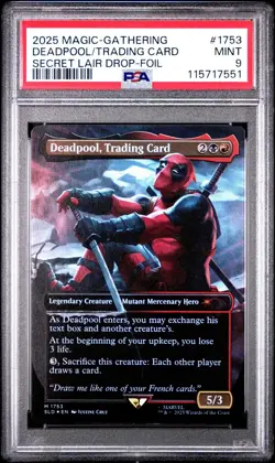 DEADPOOL SECRET LAIR DROP FOIL PSA 9 2025 MAGIC THE GATHERING #1753 MTG - Image 1