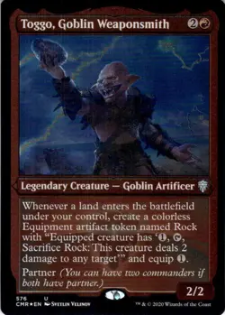 MTG Toggo, Goblin Weaponsmith (Etched) (576) | NM Foil | Commander Legends (CMR) - Image 2