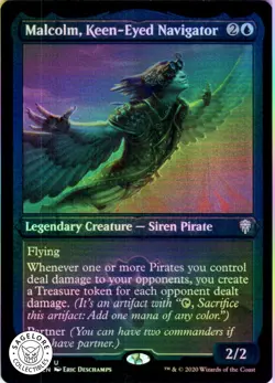 MTG Malcolm, Keen-Eyed Navigator (Etched) (560) | NM Foil | Commander Legends - Image 1
