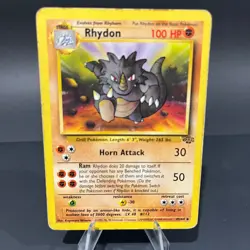Pokemon Card Rhydon 100HP 45/64 Jungle Set WOTC LP - Image 1