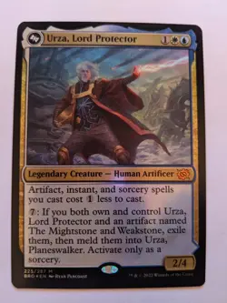 MTG English Magic Card NM FOIL URZA, LORD PROTECTOR from The Brothers' War - Image 1