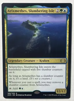 Arixmethes, Slumbering Isle  MTG 189 2020 Rare - Image 3