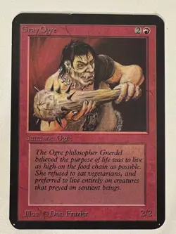 Magic the Gathering MTG Alpha Gray Ogre NM-  (Beta Bob) - Image 1