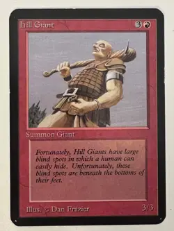 Magic the Gathering MTG Alpha Hill Giant LP+  (Beta Bob) - Image 1
