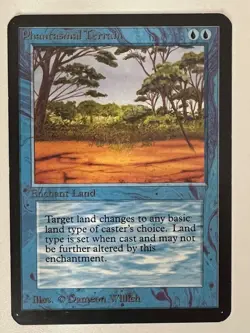 Magic the Gathering MTG Alpha Phantasmal Terrain NM-  (Beta Bob) - Image 3