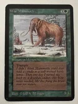 Magic the Gathering MTG Alpha War Mammoth LP  (Beta Bob) - Image 3