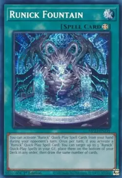Yugioh! LP Runick Fountain - MP23-EN239 - Prismatic Secret Rare - 1st Edition Li - Image 1