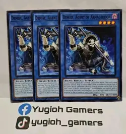 YUGIOH DEMISE AGENT OF ARMAGEDDON X3 COMMON LIGHT PLAYED - Image 1