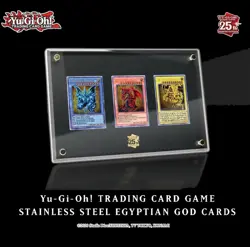 YUGIOH Stainless Steel Egyptian God Card Set Manga Art ENGLISH LIMITED Edition - Image 1