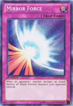 Yugioh! LP Mirror Force - LCJW-EN130 - Secret Rare - 1st Edition Lightly Played, - Image 1