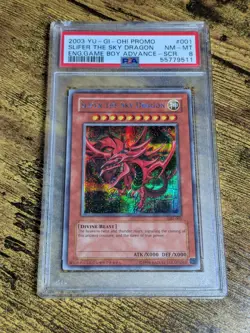 Yugioh Slifer The Sky Dragon Secret Rare GBI-001 PSA 8 NM-MT - Image 5