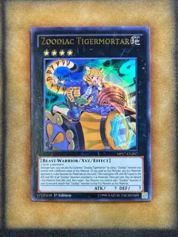 Yugioh Zoodiac Tigermortar MP17-EN207 Ultra Rare 1st Ed NM - Image 2