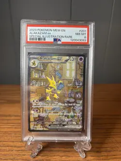 PSA 8 NM Alakazam ex 201/165 Sv: Scarlet & Violet 151 Holo PokÃ©mon Card - Image 1