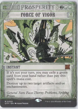 Force of Vigor Outlaws of Thunder Junction: Breaking News Regular - NM #29 MTG - Image 1