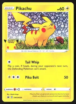 Pikachu SWSH039 General Mills Holo Black Star Promo Pokemon Card - Image 1