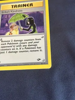 Erika's Kindness 103/132 Gym Challenge Regular vintage PokÃ©mon card Lp  - Image 3