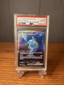 PSA 8 NM Blastoise ex 200/165 Sv: Scarlet & Violet 151 SIR PokÃ©mon Card - Image 1