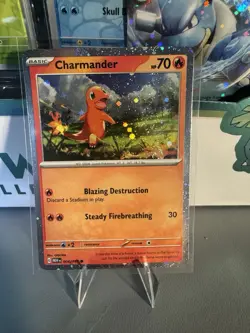 Charmander 004/165 Scarlet & Violet 151 Cosmos Holo Rare Holo Pokemon Card NM - Image 1