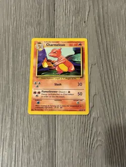 Vintage 1990s Charmeleon Pokemon Card Base Set Wizards Great Condition 24/102 - Image 1