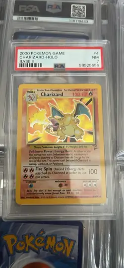 2000 POKEMON BASE SET 2 #4 CHARIZARD-HOLO PSA 7 - Image 1