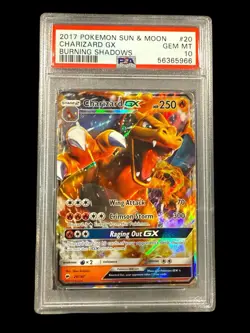 â€¼ï¸2017 POKEMON SUN & MOON CHARIZARD GX BURNING SHADOWS PSA 10! SHIPS SAME  DAYðŸ’¨ - Image 1
