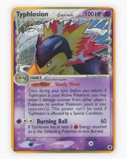 Pokemon TCG Typhlosion Card 12/101 Delta Species EX Dragon Frontiers MP - Image 1
