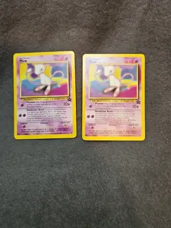 2x Vintage 1999 Pokemon Card - Mew - WoTC Black Star Promo 8 - NM-Mint - Image 1