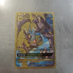 POKEMON M CHARIZARD GX GOLD FOIL TRADING  Gold Fan Art Card - Image 3