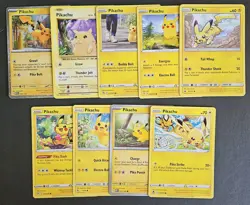 Pikachu Lot x9 Pokemon Card TCG Evolutions Hidden Fates VLP/NM - Image 8