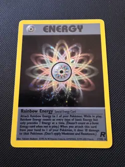NEAR MINT! Rainbow Energy (17/82) Holo Team Rocket Set Pokemon Card! FAST P&P! - Image 2