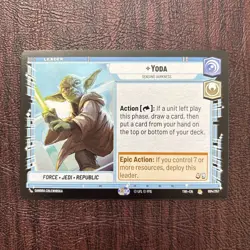 Star Wars Unlimited Twilight Of The Republic Yoda Leader Rare Card #004/257 - Image 1