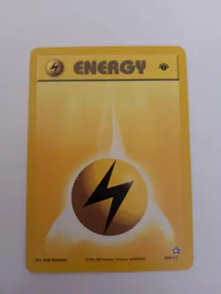 Lightning Energy 1st Edition Neo Genesis Pokemon Card 109/111 LP - Image 4