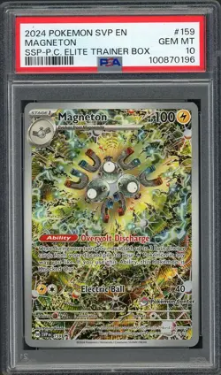 PSA 10 Magneton (Pokemon Center) Surging Sparks ETB #159 Holo Pokemon Card B24 - Image 3