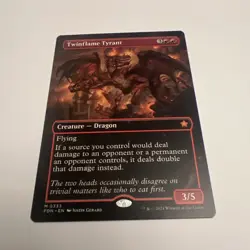 MTG Foundations Twinflame Tyrant Mythic Borderless Rare Card - Image 2