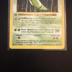 Pokemon Metapod 54/102 1st Edition Shadowless Base Set Card Unplayed Near Mint - Image 10