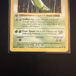 Pokemon Metapod 54/102 1st Edition Shadowless Base Set Card Unplayed Near Mint - Image 4