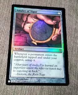 Amulet of Vigor Foil Magic Card Worldwake Artifact LP Condition MTG # 121/145 - Image 11