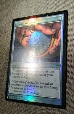 Amulet of Vigor Foil Magic Card Worldwake Artifact LP Condition MTG # 121/145 - Image 12