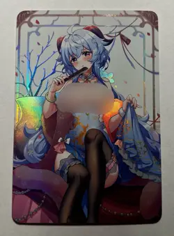 SEXY HEROINE WAIFU Ganyu GENSHIN IMPACT ACG PREMIUM HOLOFOIL CARD NM - Image 3