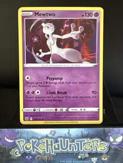 Pokemon Card Mewtwo 059/159 Crown Zenith Holo Rare Near Mint - Image 3