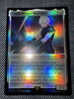 MTG Cloud, Midgard Mercenary Foil Card #0010 Final Fantasy NM Condition - Image 1