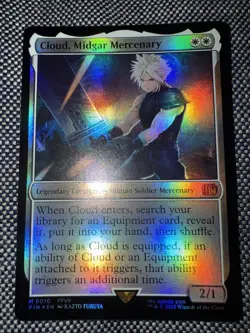 MTG Cloud, Midgard Mercenary Foil Card #0010 Final Fantasy NM Condition - Image 3