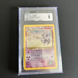 CGC 9 Sabrina's Gengar 2000 Gym Heroes 14/132 Holo Pokemon Card SWIRL - Image 7