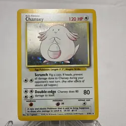 Vintage Base Set Chansey Pokemon Card WOTC Authentic 3/ 1999 Wizards - Image 9