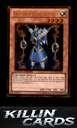 Thunder King Rai-Oh GLD3-EN020 Gold Rare Gold Series 3 YuGiOh Card NM - Image 3
