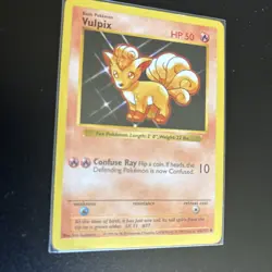 Vulpix 68/102 Shadowless Base Set Common WOTC 1999 Pokemon Card Lightly Played - Image 1